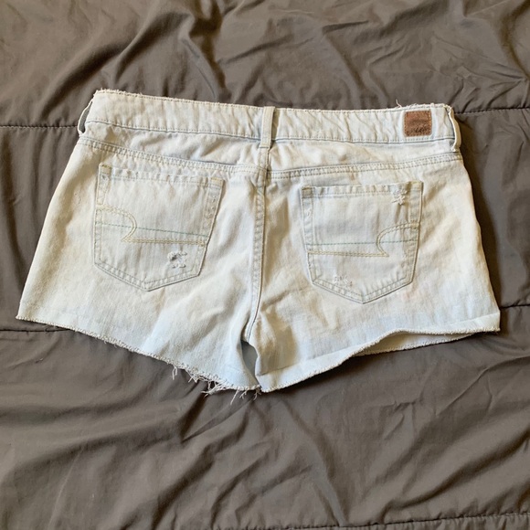 Light Wash Short Shorts - Picture 2 of 9